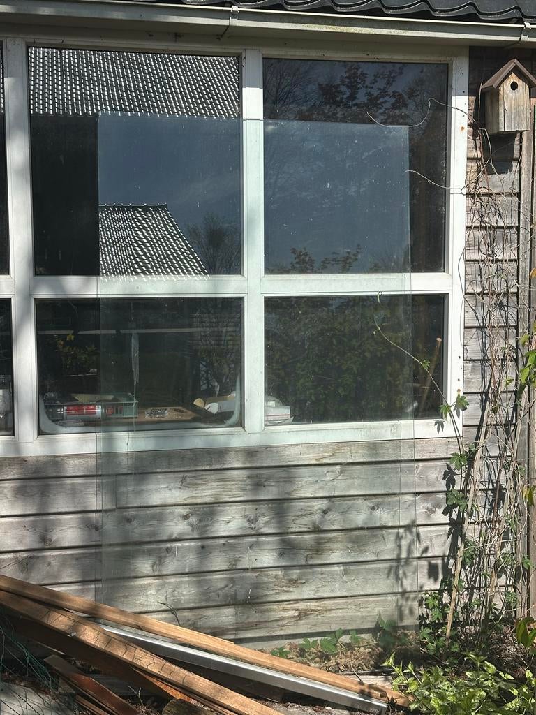 Groot glas (116,5 x 202,5 cm), Doe-het-zelf en Verbouw, Glas en Ramen, Ophalen, Gebruikt, 80 tot 120 cm, 160 cm of meer