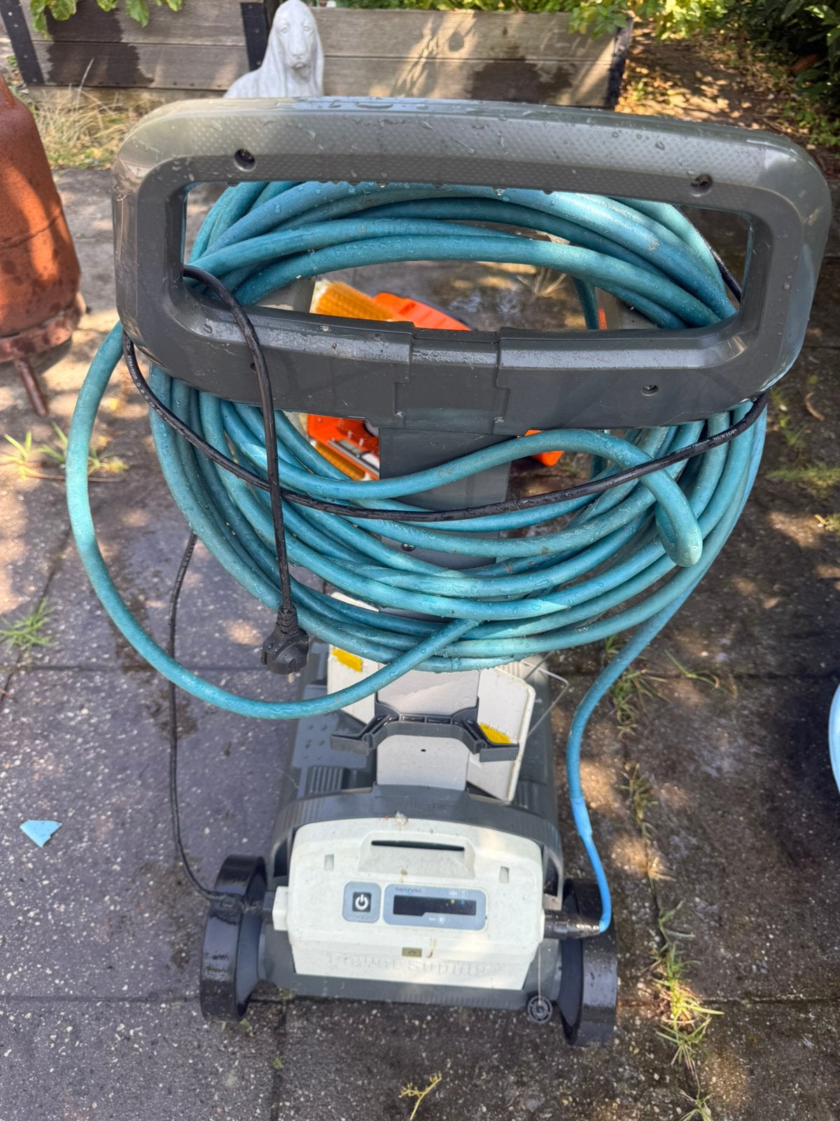 Zwembadrobot, Ophalen, Gebruikt