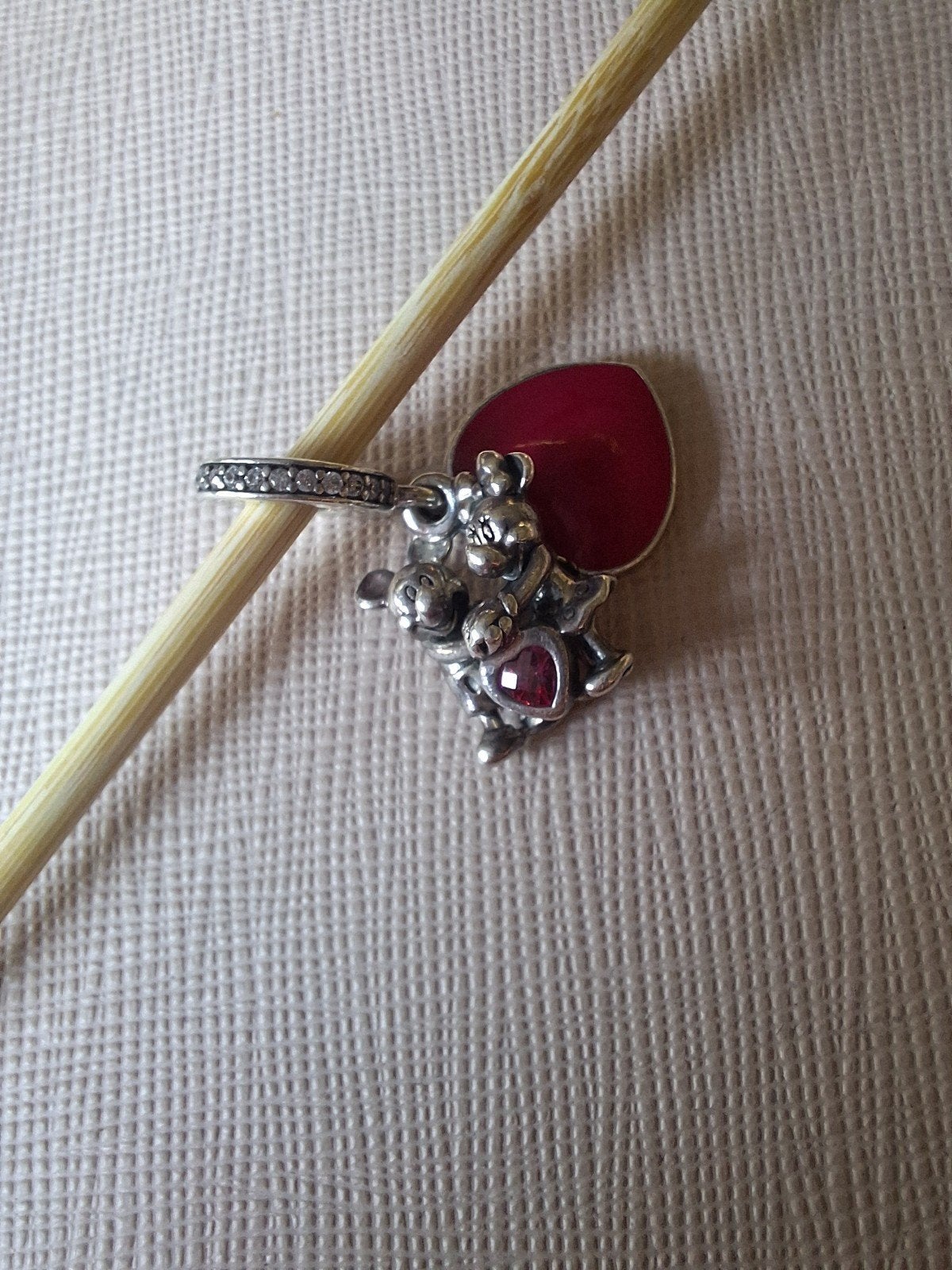 Pandora Mickey en minnie., Ophalen of Verzenden, Zo goed als nieuw, Zilver, Pandora