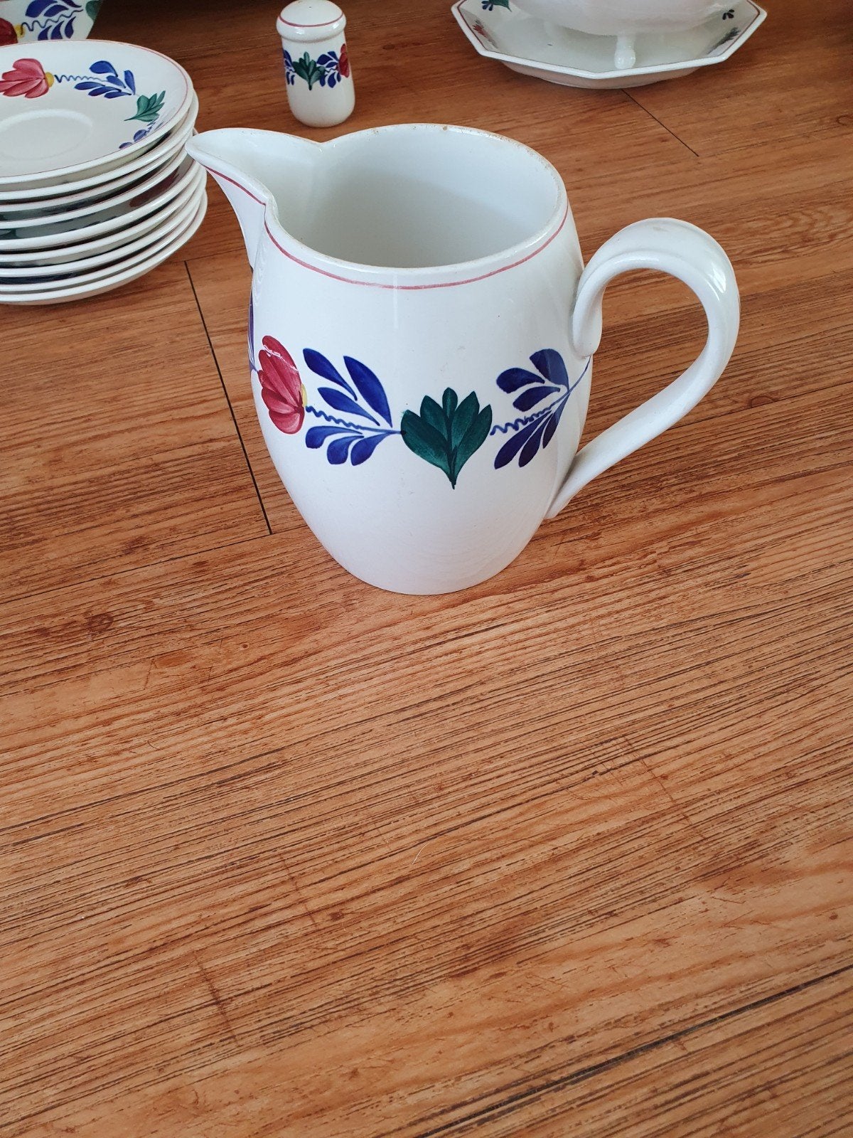Boerenbont kan voor melk of water, Ophalen, Kan, Gebruikt, Keramiek