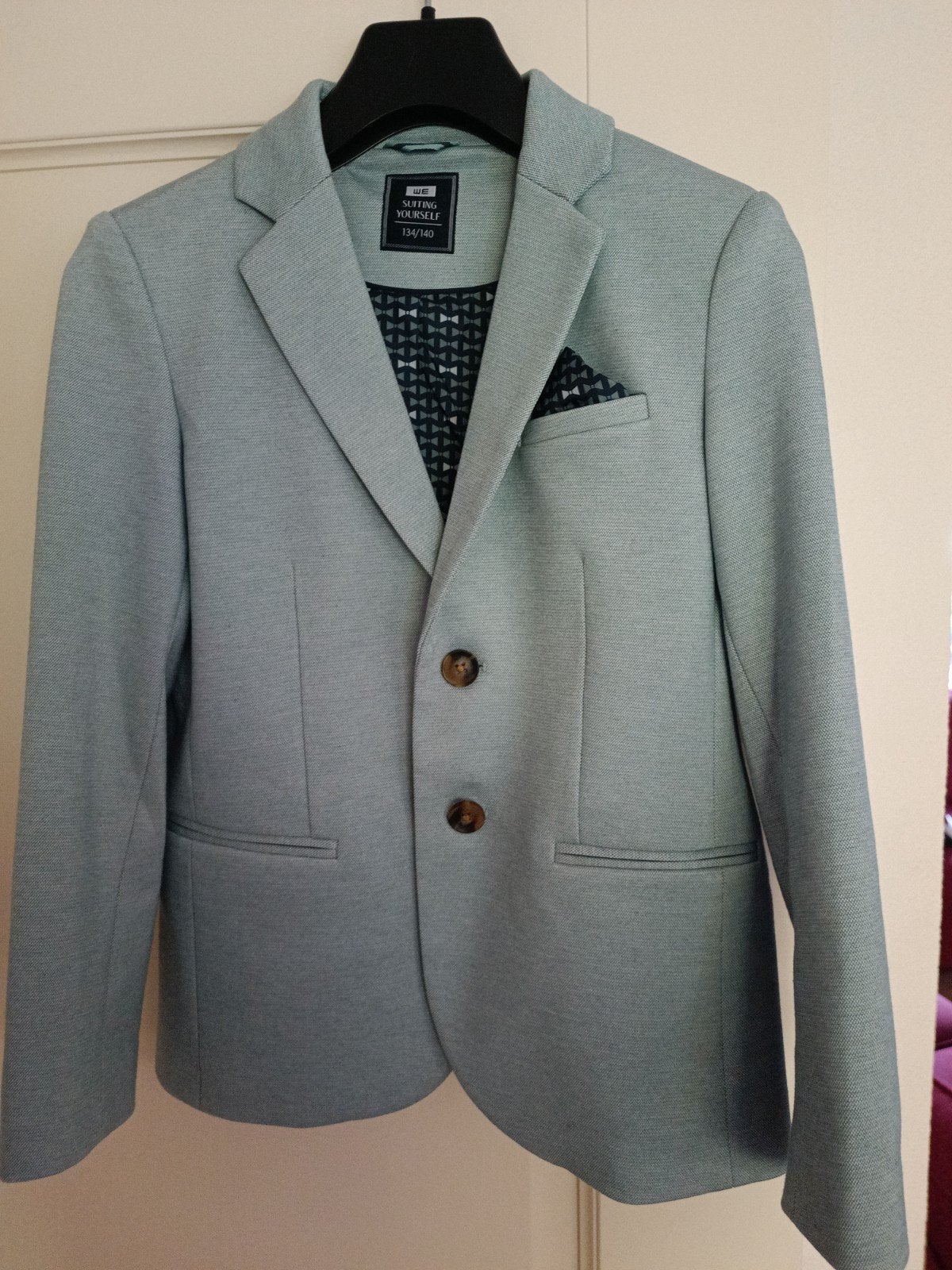 WE Suiting Yourself kostuum jongens maat 134/140, Ophalen of Verzenden, Zo goed als nieuw, Setje, WE Suiting Yourself