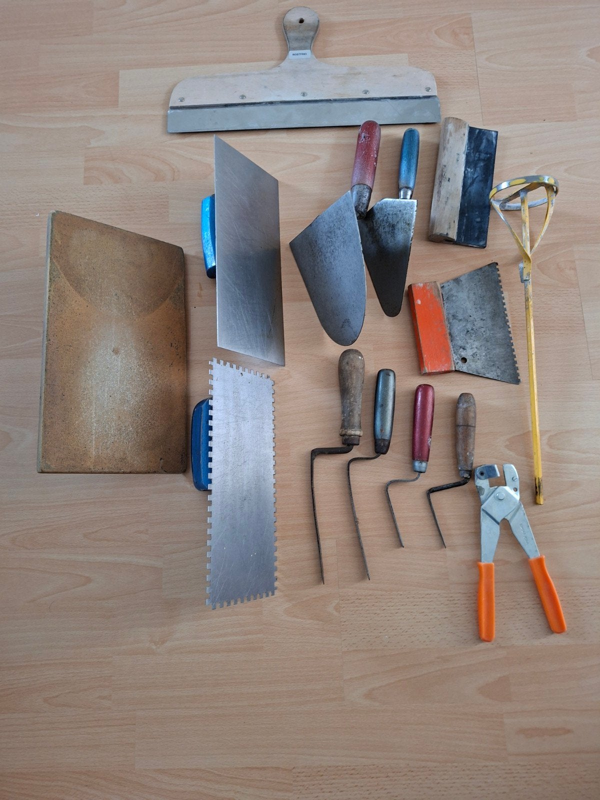metsel gereedschap., Ophalen, Koper of Messing
