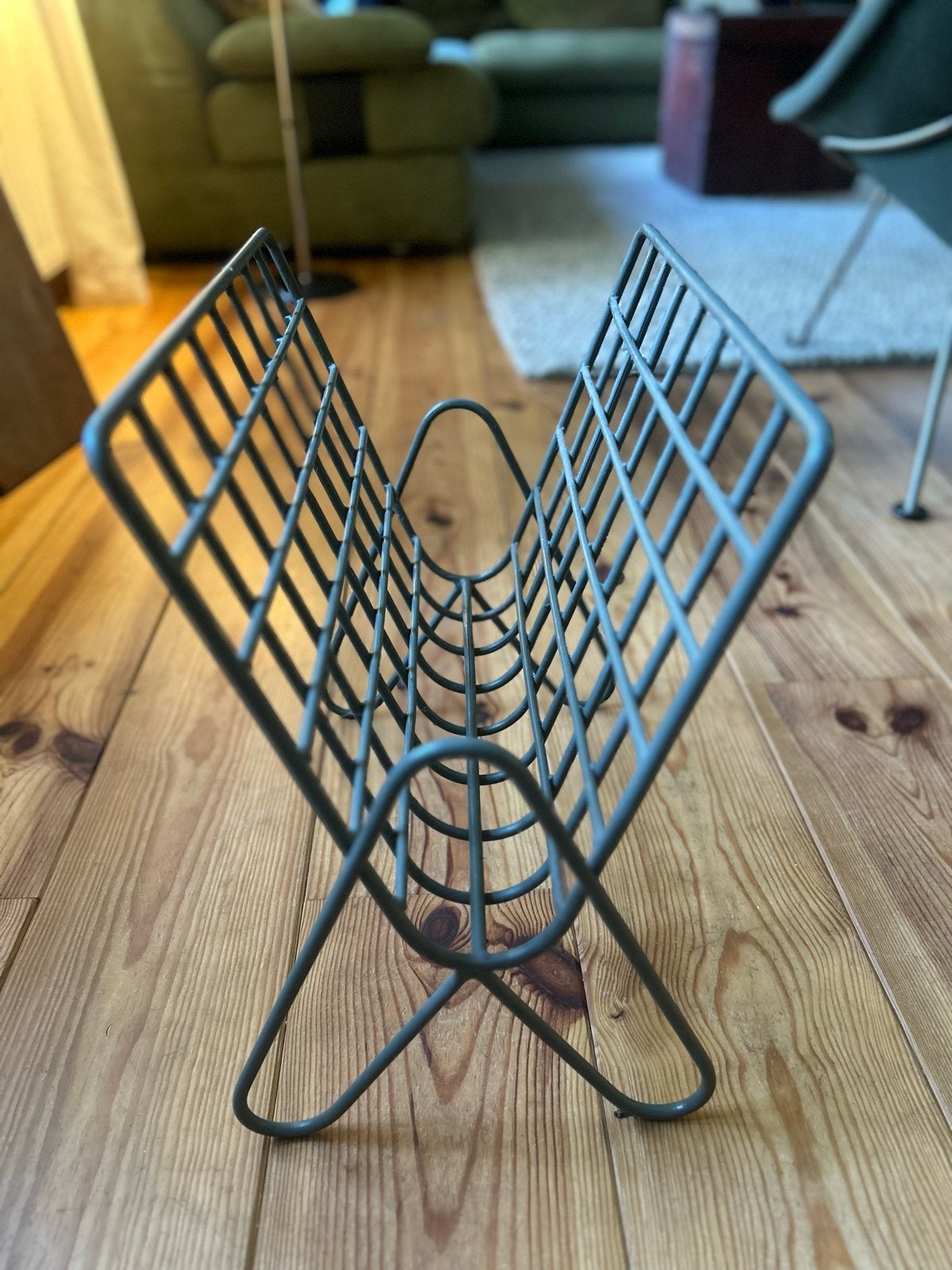 Vintage metalen lectuurbak / tijdschriftenrek LOODS 5, Ophalen, Gebruikt, Metaal, Lectuurbak