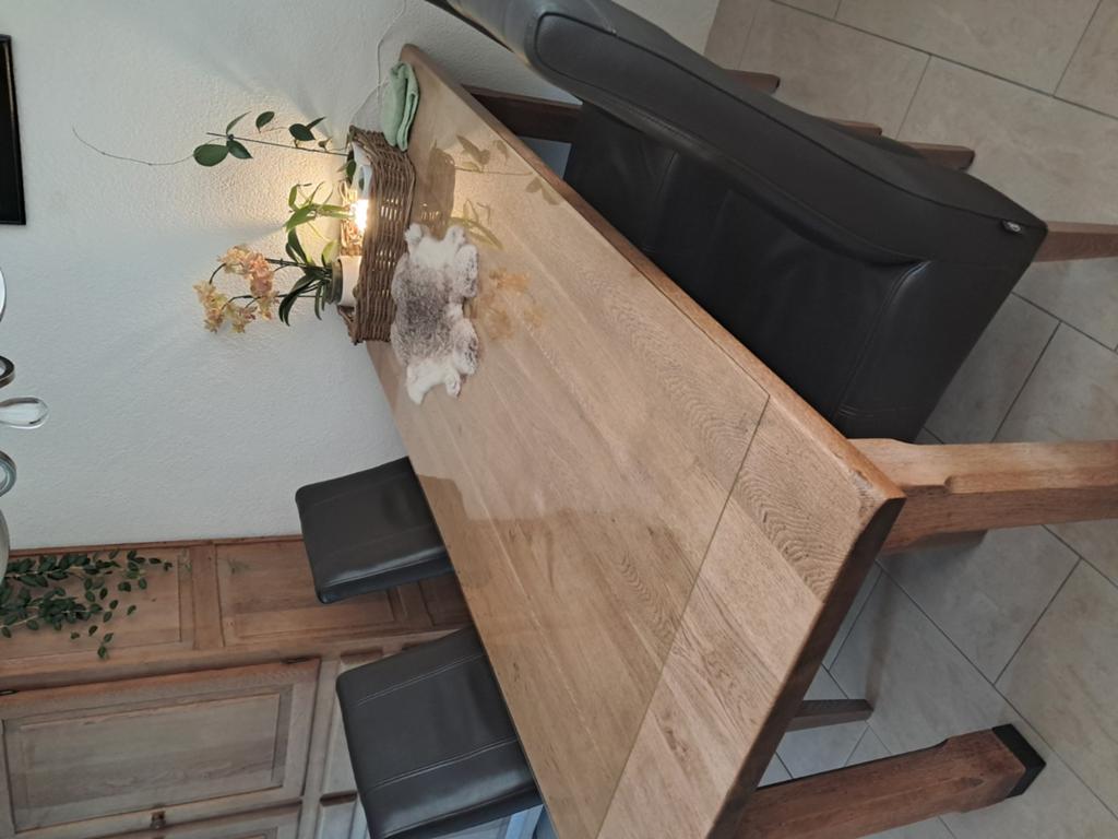 6 leren eetkamer stoelen. Donker bruin, Ophalen, Bruin, Leer, Zo goed als nieuw