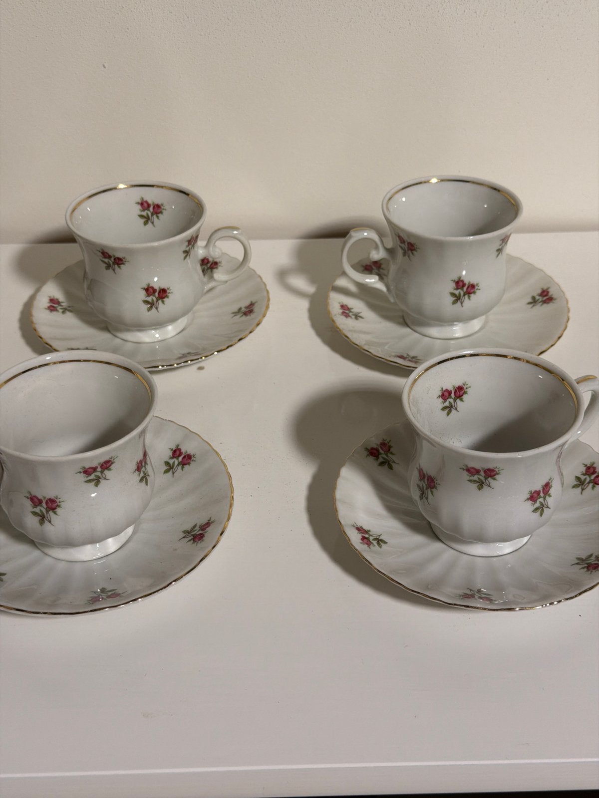 Set van 4 Royal China Seltmann Weiden Bavaria kop en schotel, Ophalen