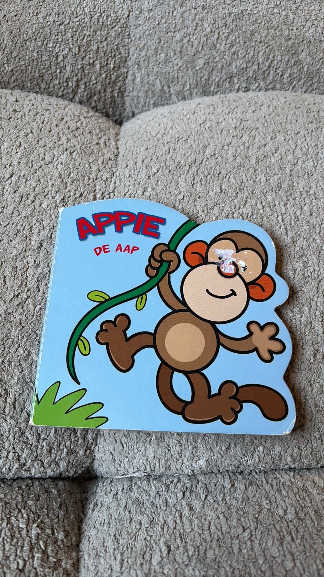 Appie de Aap – Vrolijk kartonboekje voor peuters, Ophalen of Verzenden, Zo goed als nieuw