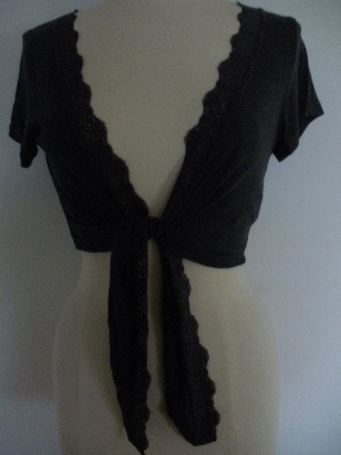 ONLY bolero vest donker grijs met kant maat L - nieuw -, Maat 38/40 (M), Only, Nieuw, Ophalen of Verzenden