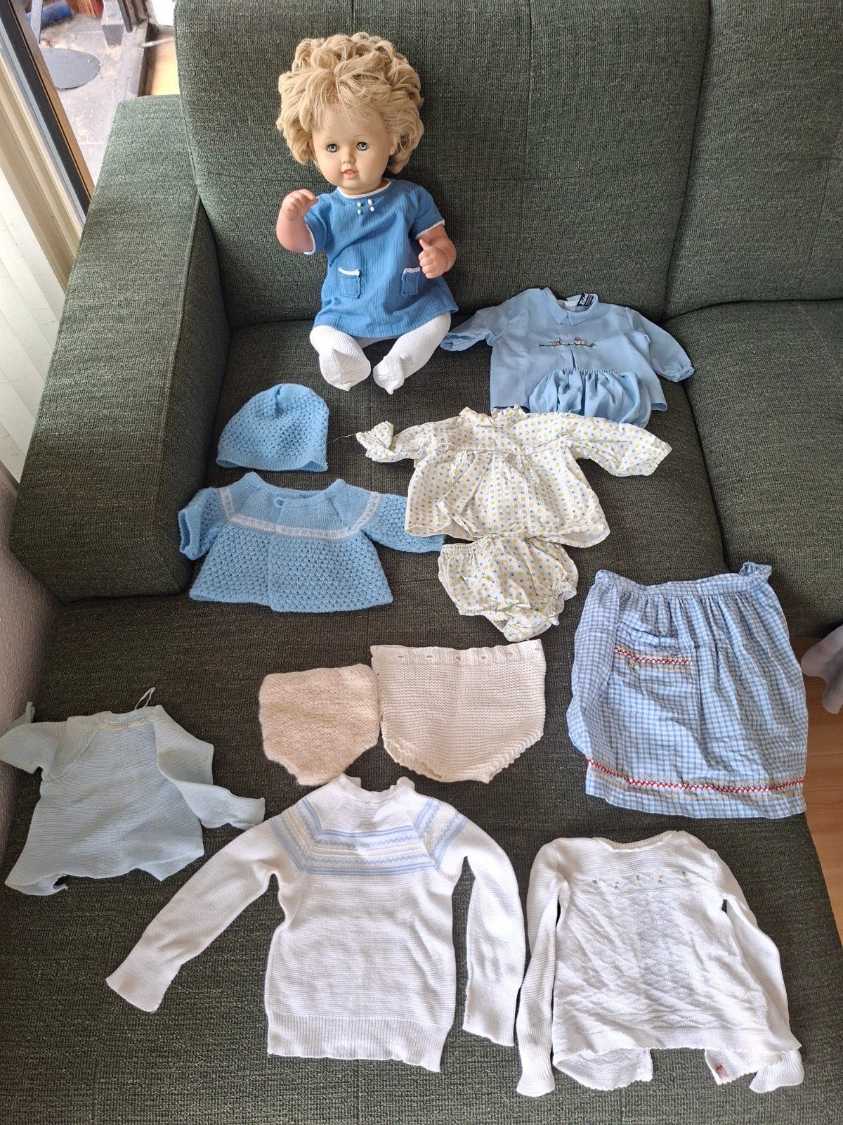 Vintage Babypop met Kleding - Made in W-Germany, Ophalen, Gebruikt, Babypop