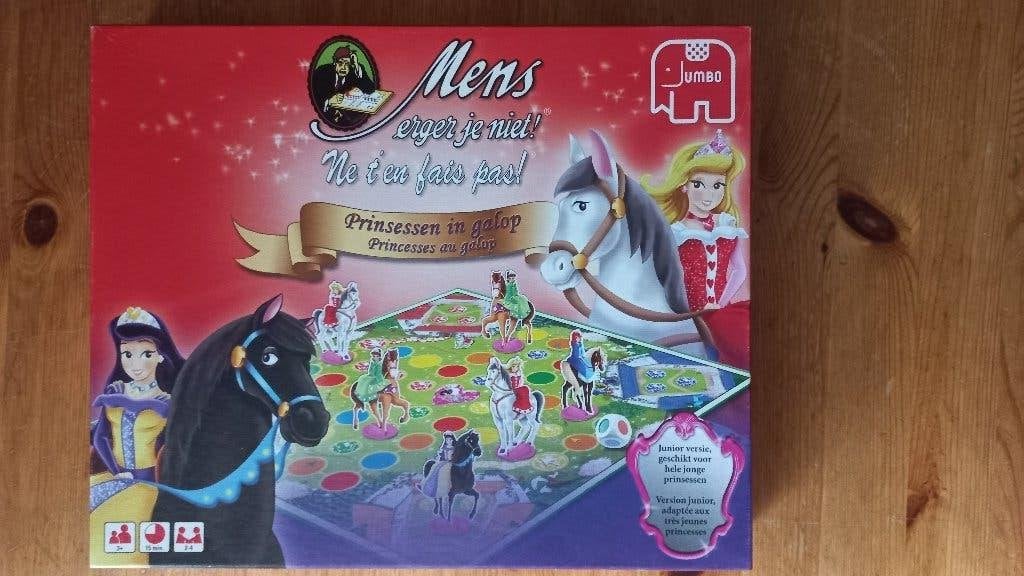 Mens erger je niet! Prinsessen in galop bordspel, Een of twee spelers, Ophalen of Verzenden, Zo goed als nieuw