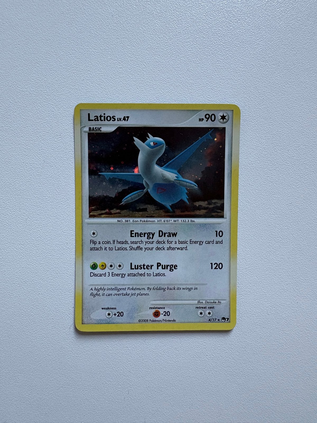 Latios Pokémon Kaart POP series 7 - Holo Rare, Ophalen of Verzenden, Gebruikt, Losse kaart, Foil