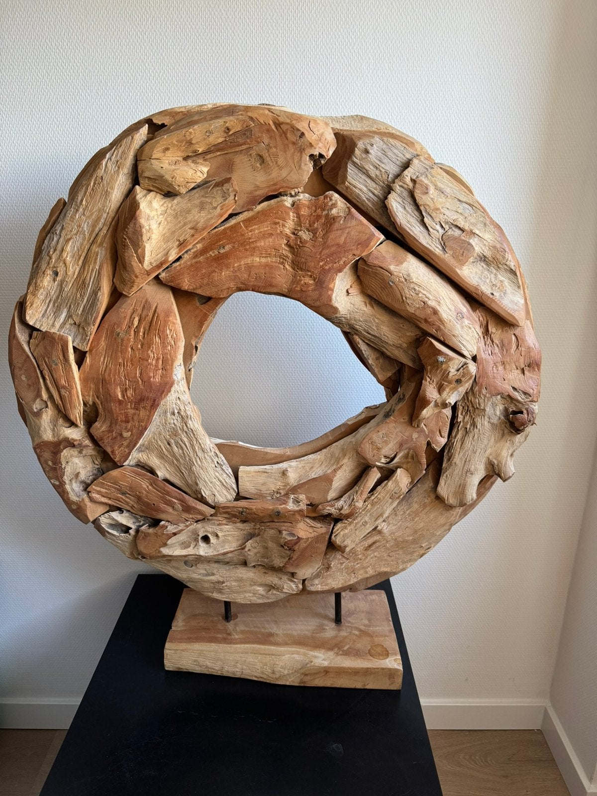 Houten ornament rond, Ophalen, Zo goed als nieuw