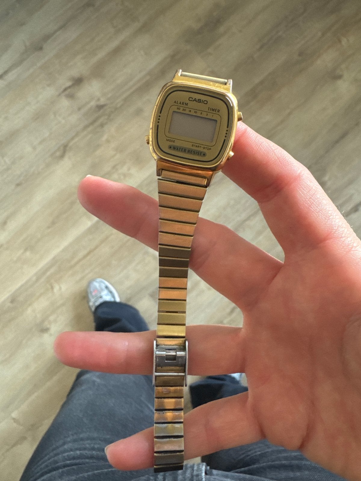 Gouden Casio horloge, Overige merken, Gebruikt, Polshorloge, Ophalen of Verzenden