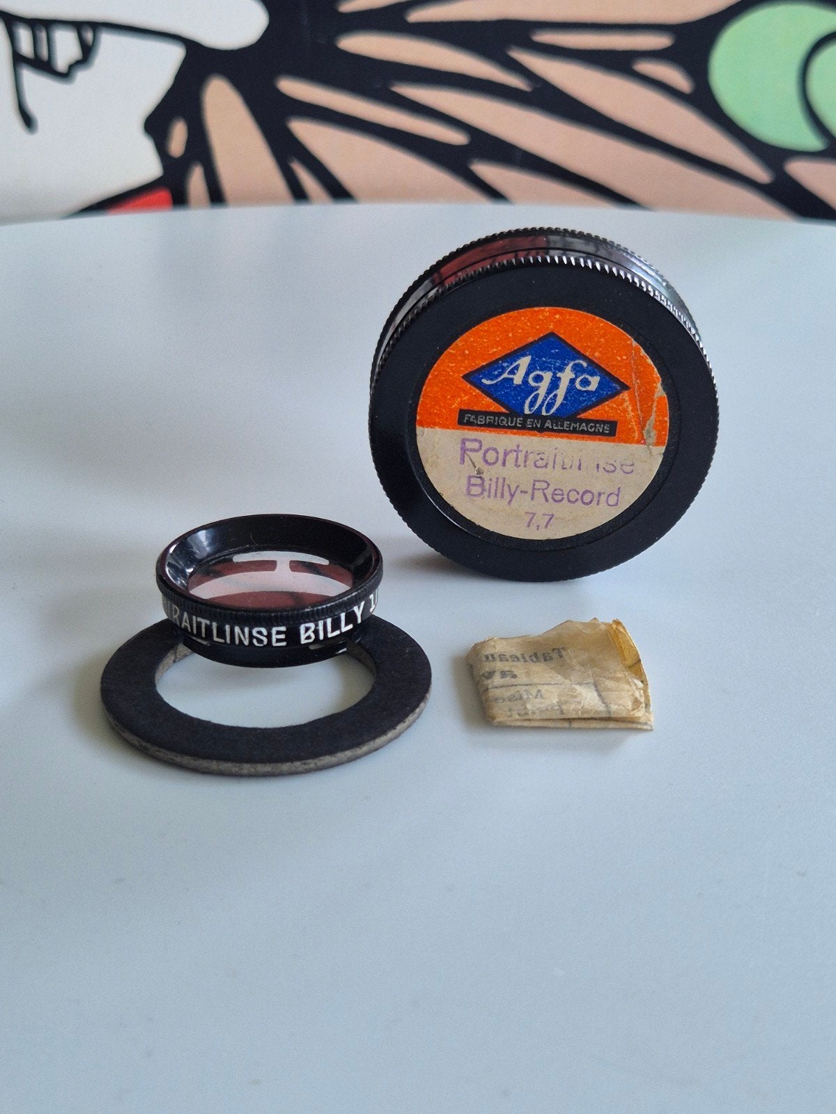 Vintage Agfa Portraitlinse Billy-Record 7,7, Agfa-Gevaert, Info@agfa.com, Gebruikt, Otto-Bayer-Straße 1, 51373 Leverkusen, Duitsland