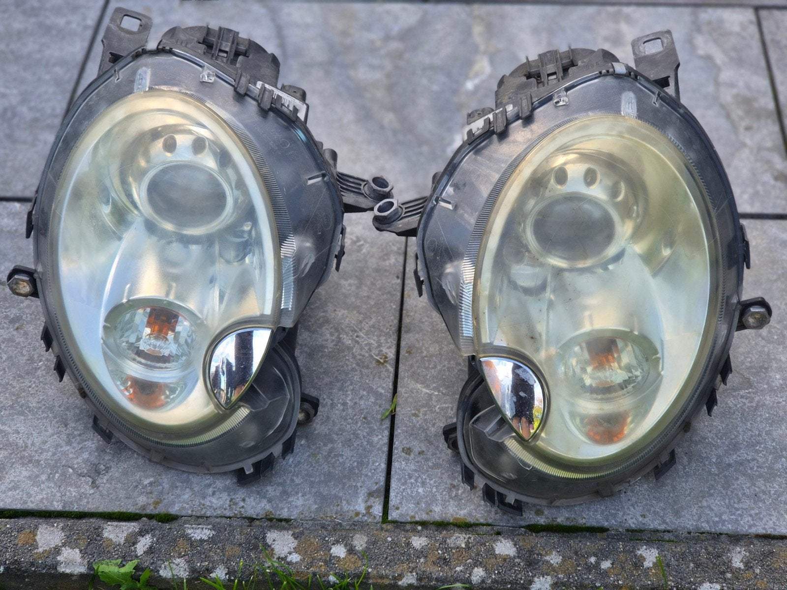 Mini Cooper R55 en r56  Koplampen Set L+R, Ophalen, Gebruikt, Mini