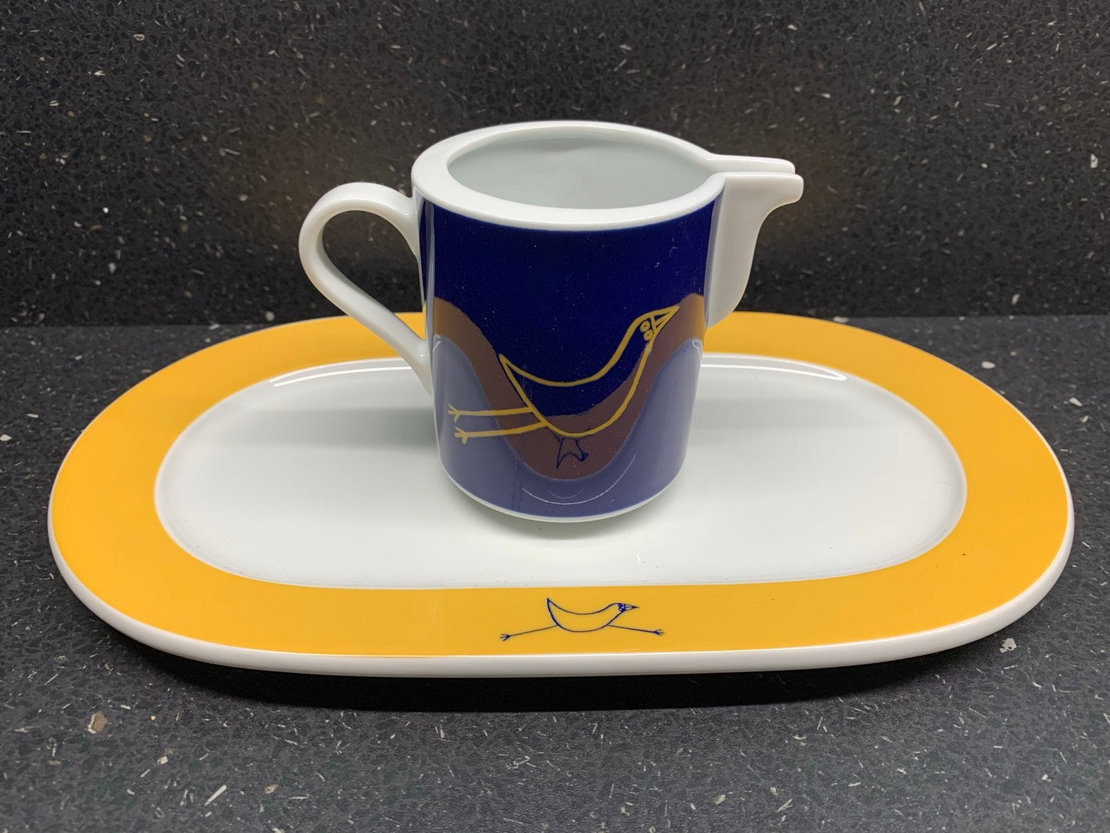 Arzberg Melkkannetje en Schotel met Vogelmotief, Ophalen of Verzenden