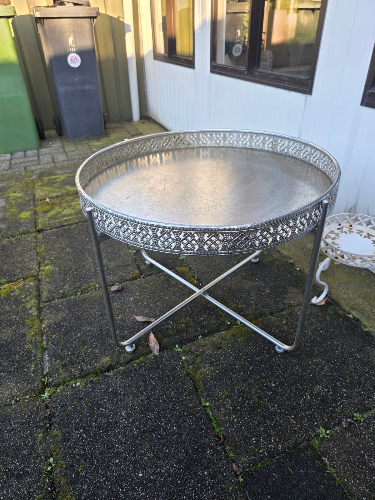 Salontafel xenos 73 cm, Ophalen, Metaal of Aluminium, Rond, 55 tot 75 cm