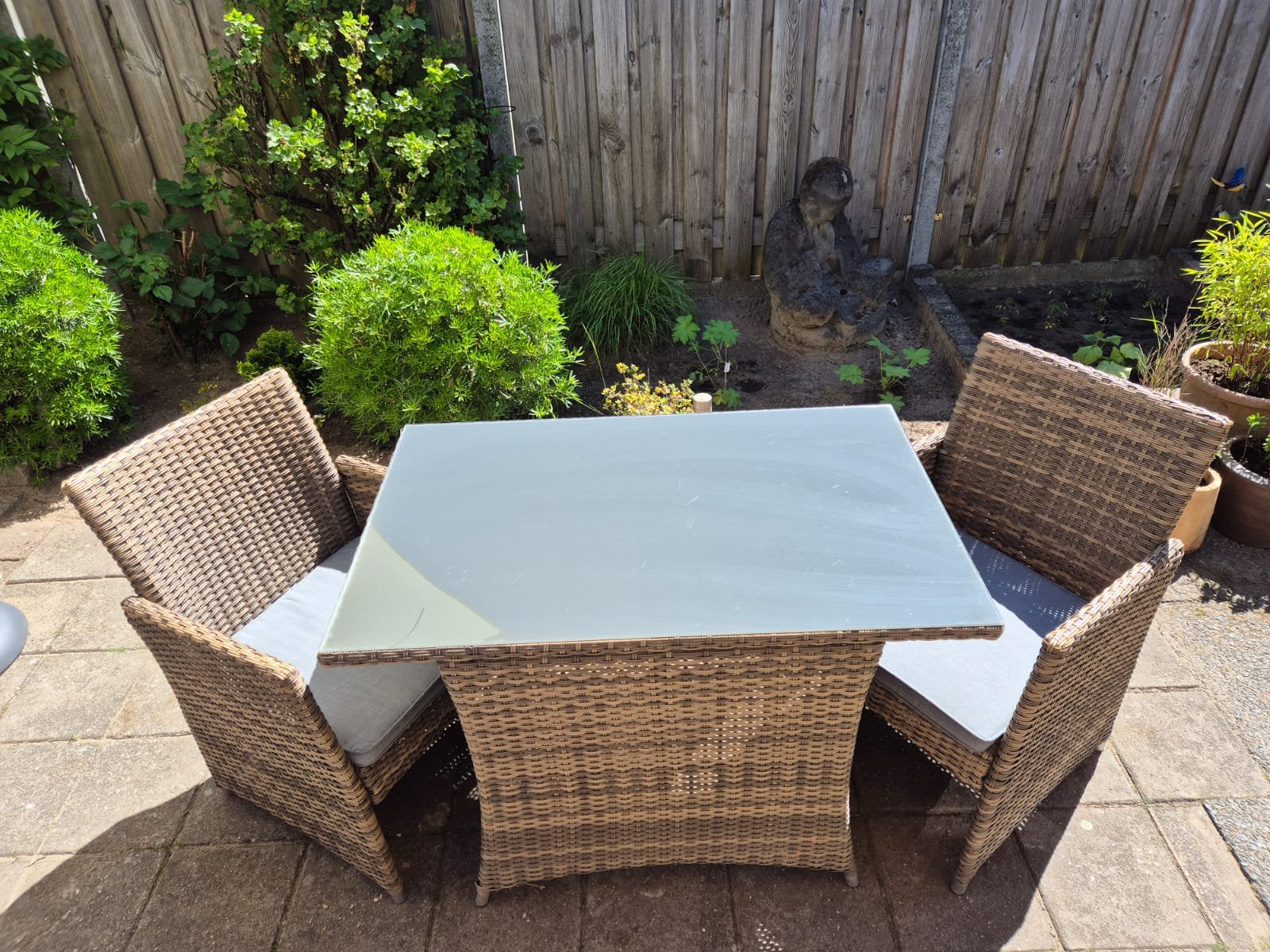 Tuinset/balkon in goede staat, Ophalen, Gebruikt, 2 zitplaatsen