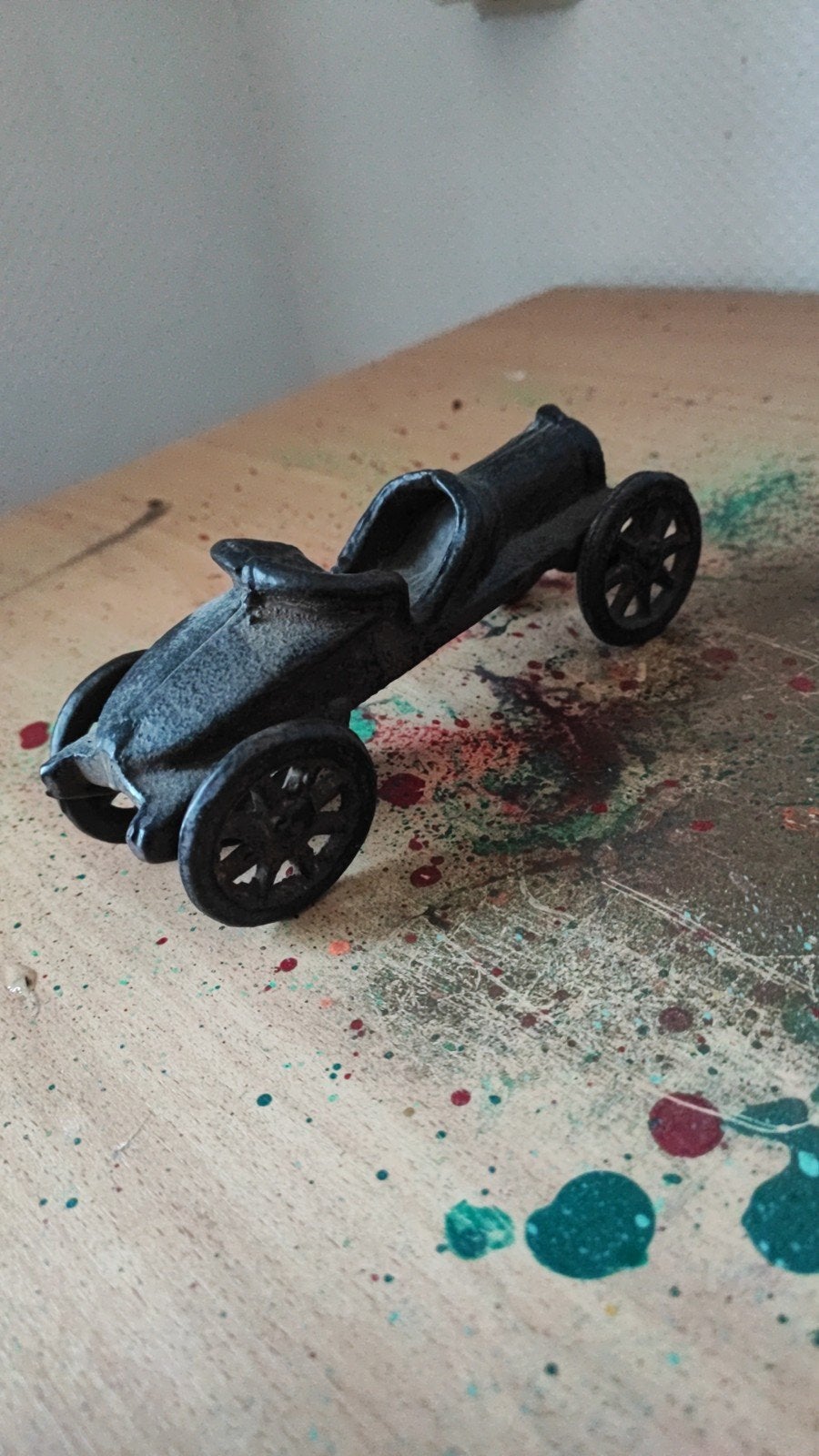 Vintage Gietijzeren Raceauto Model, Ophalen of Verzenden, Gebruikt, Auto, Overige merken