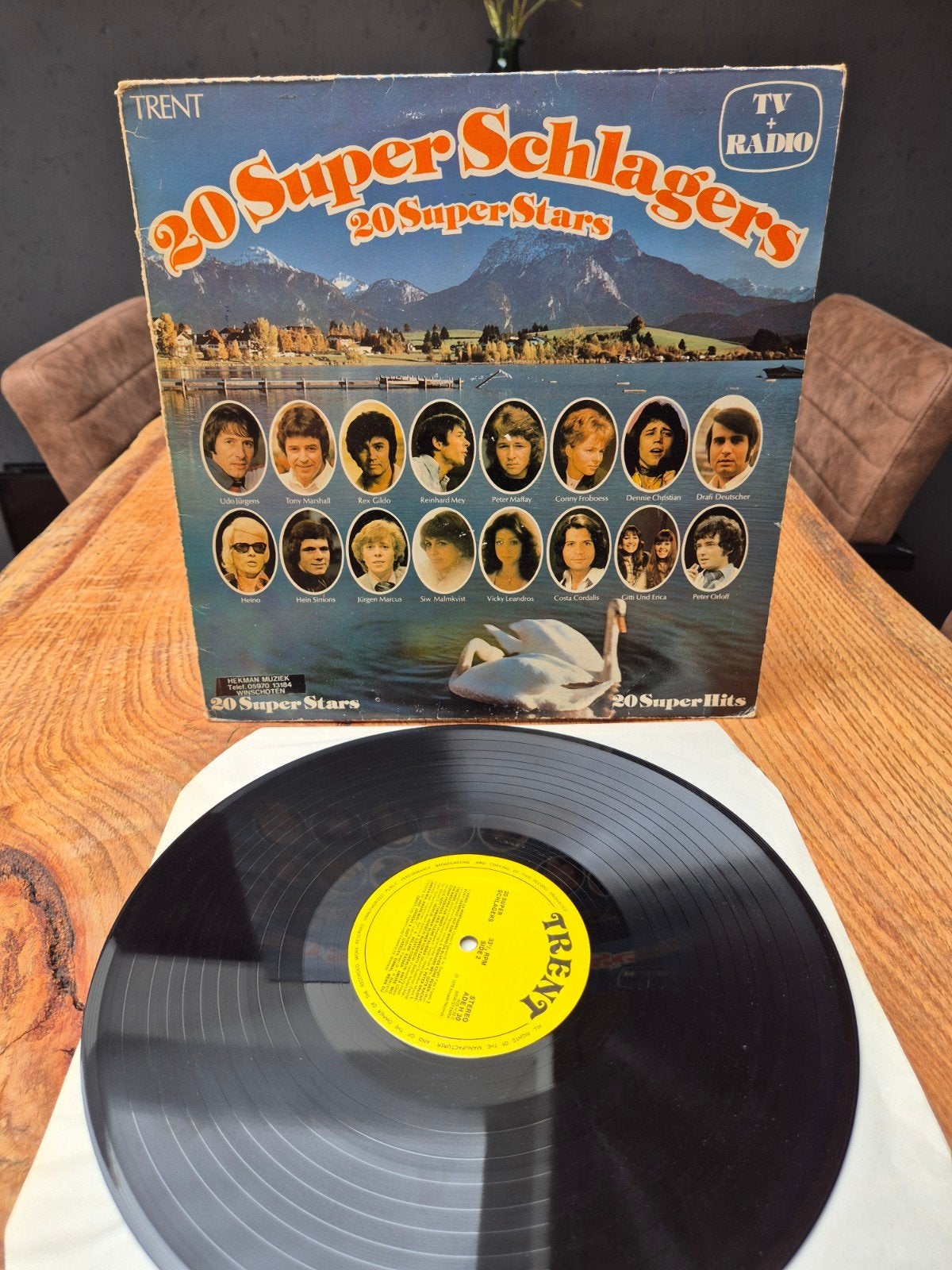 20 Super Schlagers 20 Super Stars LP Vinyl, Ophalen of Verzenden, Gebruikt, Verzamelalbum, Schlager