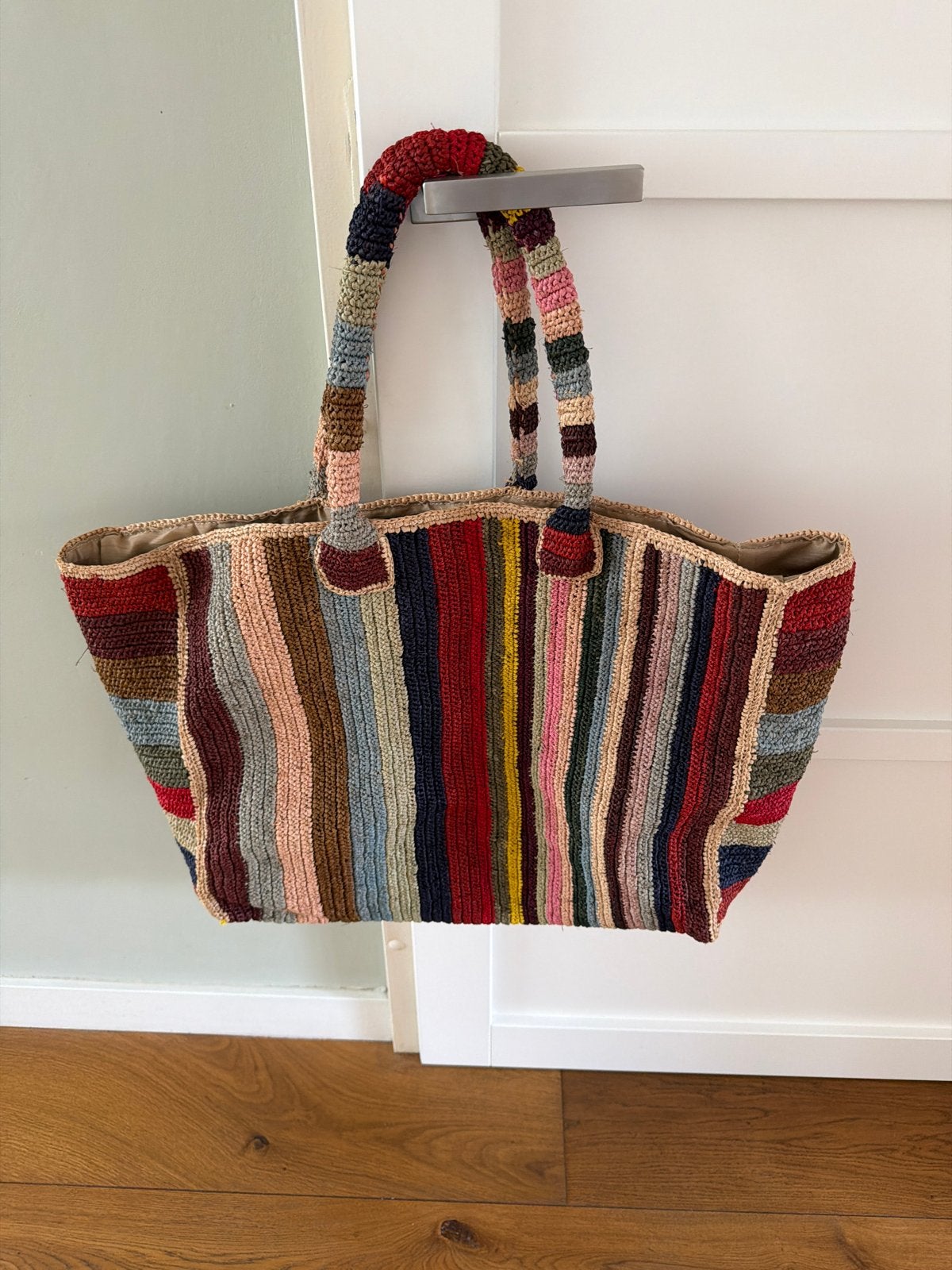 Ruime Raffia Weekender Circus Gabriele Frantzen, Ophalen of Verzenden, Gebruikt, Overige kleuren, Shopper