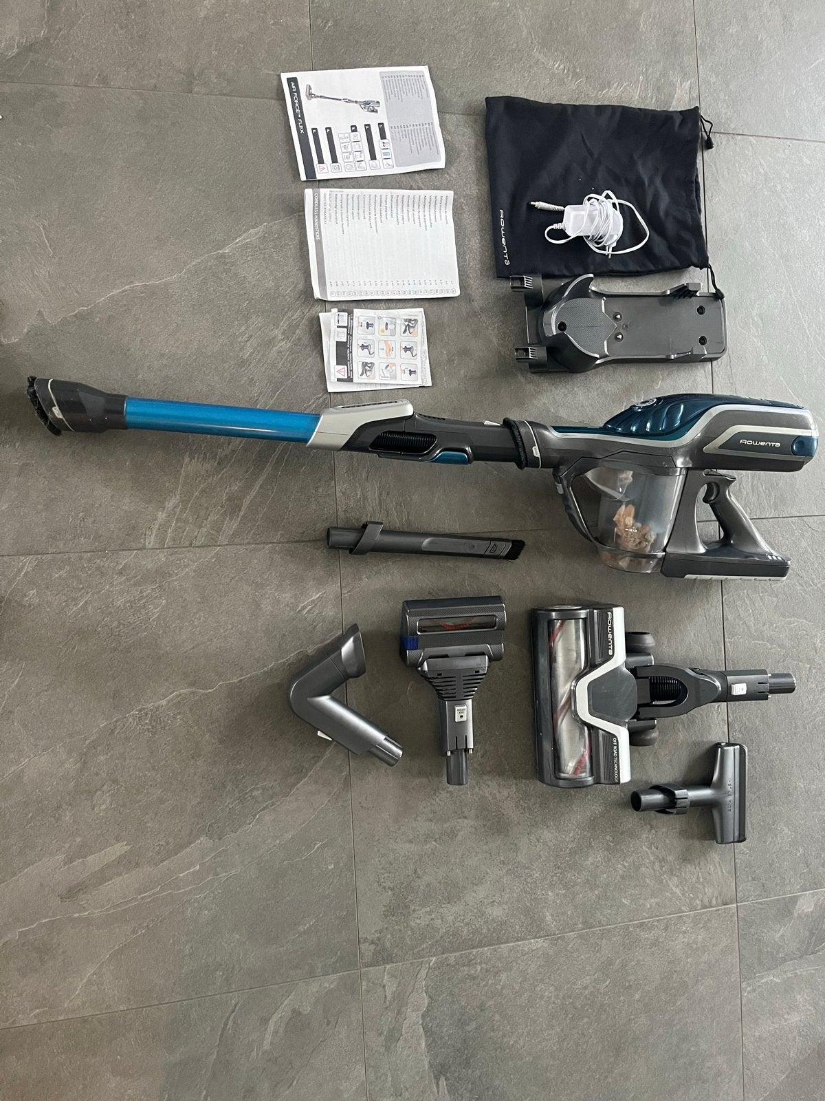 Rowenta Air Force Flex 560 steelstofzuiger, Witgoed en Apparatuur, Gebruikt, Draadloos, Reservoir, Steelstofzuiger