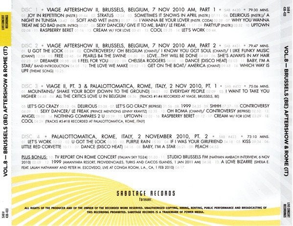 Prince - 20Ten  European Summer Tour Recordings Vol 8 4CD, Import, Live-album, Nieuw in verpakking, Verzenden