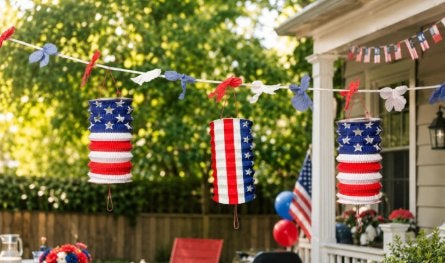 Amerikaanse Vlag Decoratie Set - Feestartikelen, Ophalen of Verzenden, Zo goed als nieuw, Versiering, Overige
