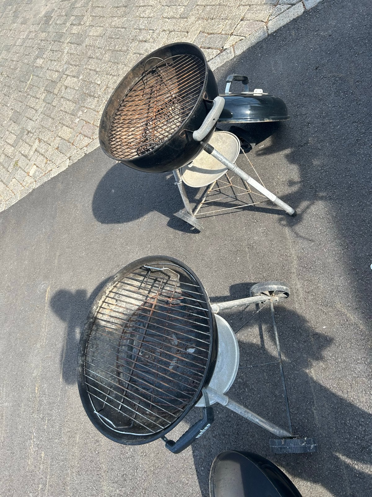 Twee Weber BBQ's 47cm doorsnede zwart, Ophalen, Gebruikt