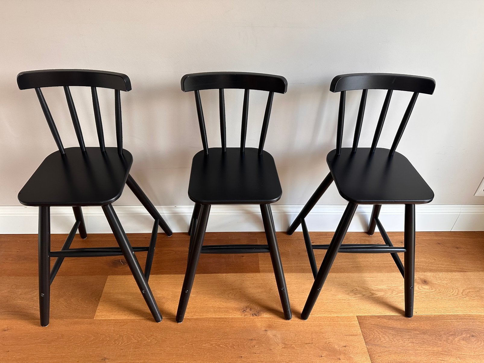 Ikea AGAM kinderstoel zwart 3x, Kinderen en Baby's, Kinderstoelen, Ophalen, Gebruikt, Overige typen
