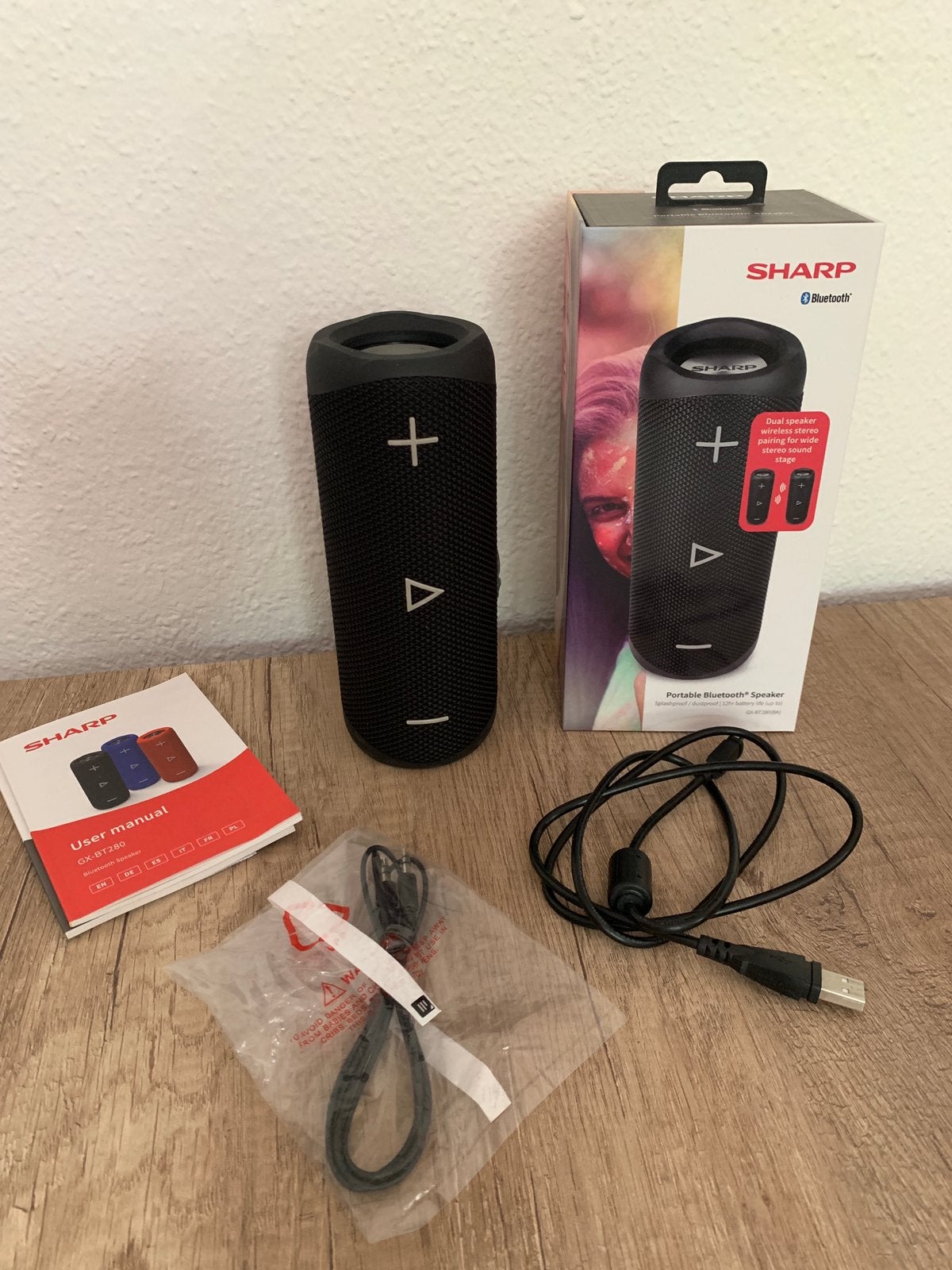 Sharp bluetooth speaker GX-BT280(BK), Audio, Tv en Foto, Luidsprekers, Overige merken, Overige typen, Ophalen of Verzenden, Zo goed als nieuw