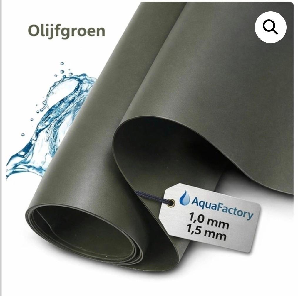 PVC Vijverfolie Olijfgroen– Diverse Diktes, Ophalen, 3853JR, Nieuw, Aquafactory