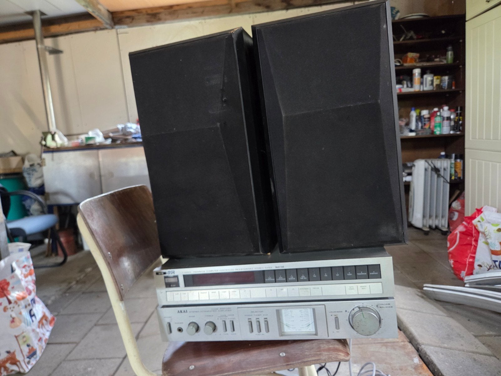 Vintage Akai AM-U01 versterker met JVC tuner en speakers, Ophalen of Verzenden, Speakers, Akai, Losse componenten
