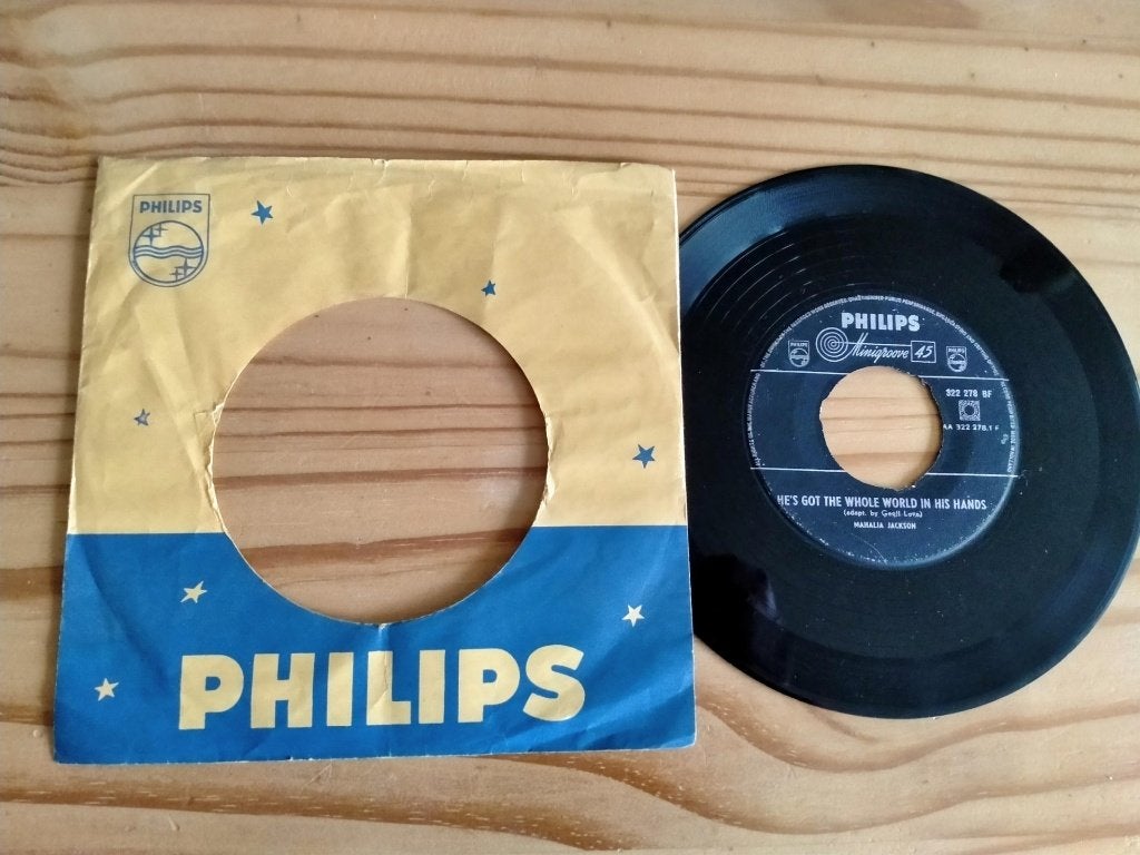 Single -  Mahalia Jackson - He’s Got the Whole World - 1961, Cd's en Dvd's, Vinyl Singles, Gebruikt, 7 inch, Single, Ophalen of Verzenden