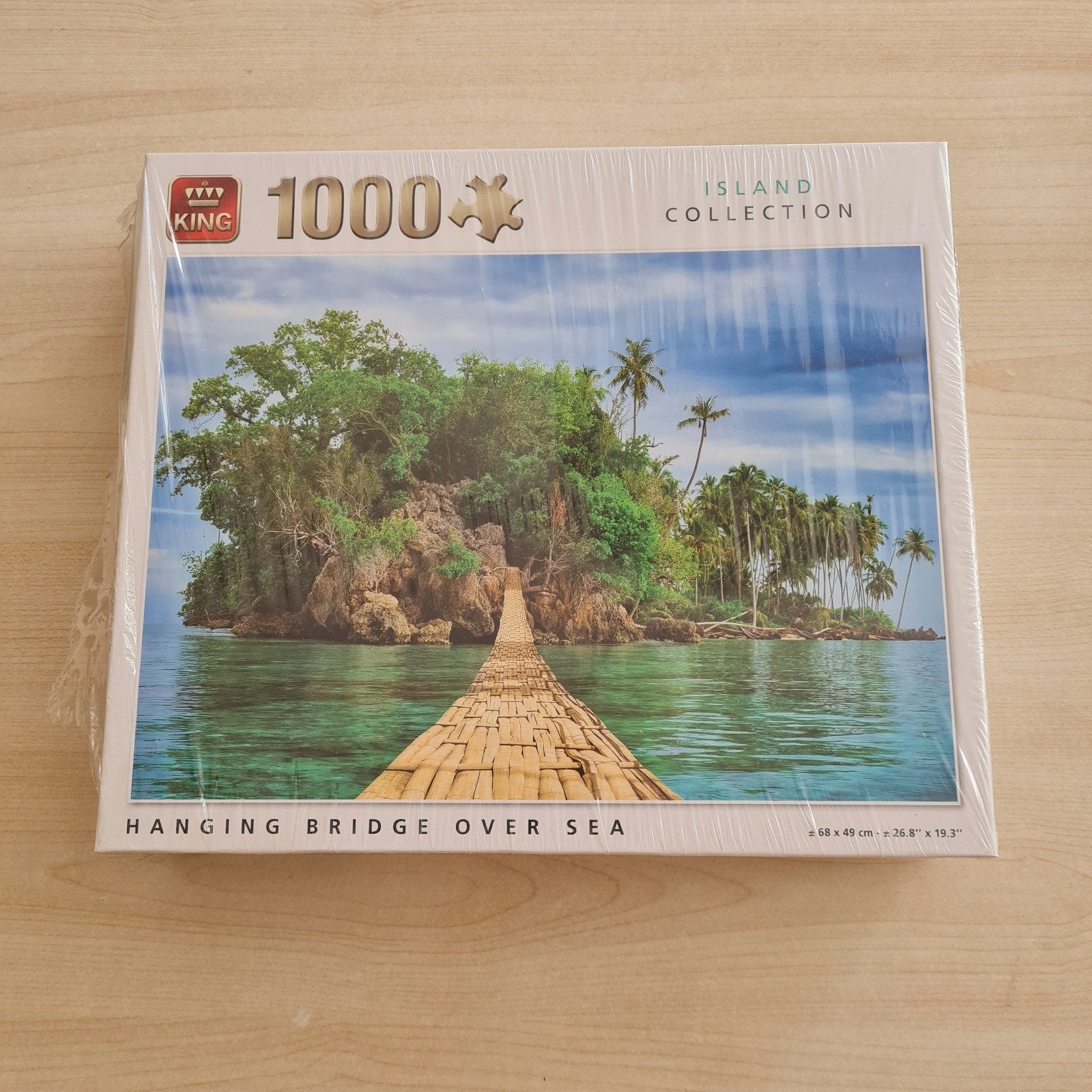 King Legpuzzel 1000 stukjes - Hanging Bridge Over Sea, Ophalen of Verzenden, 500 t/m 1500 stukjes, Nieuw, Legpuzzel