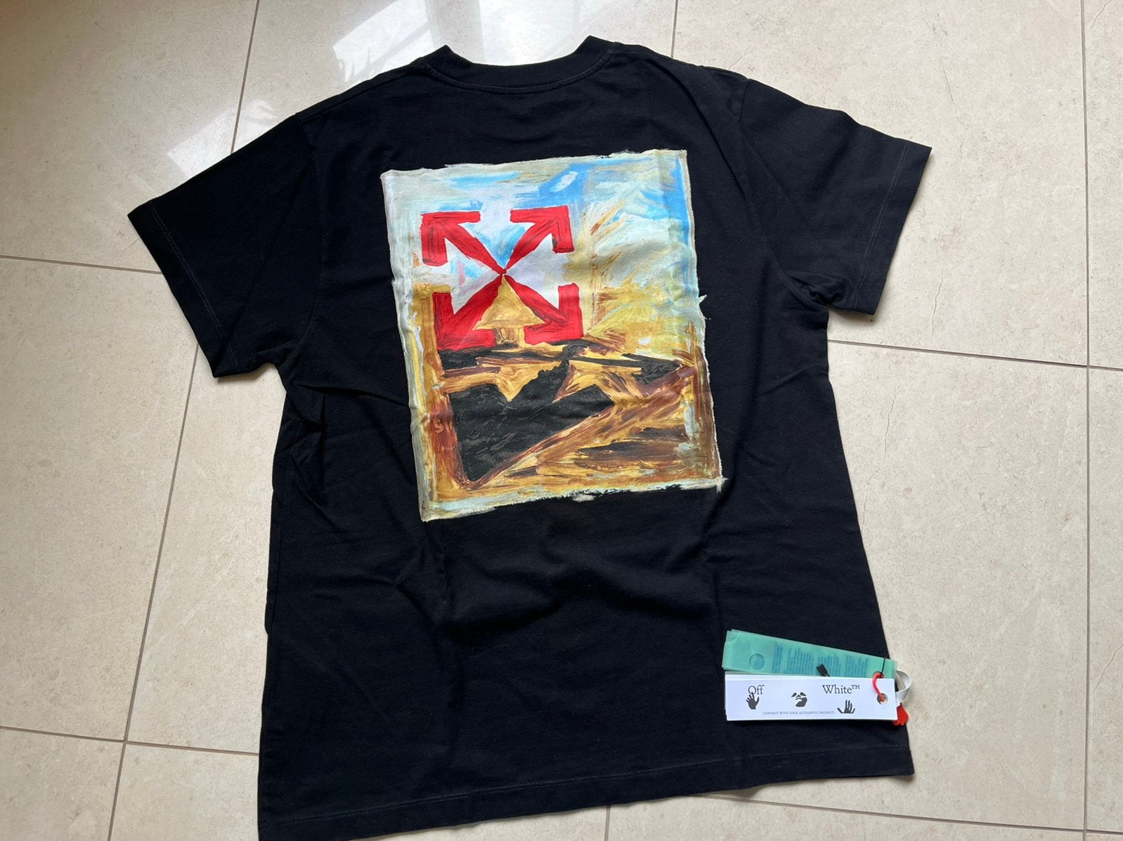 Off White shirt zwart arrow on canvas S /m (xxs) Origineel, Ophalen of Verzenden, Zo goed als nieuw, Maat 46 (S) of kleiner, Zwart