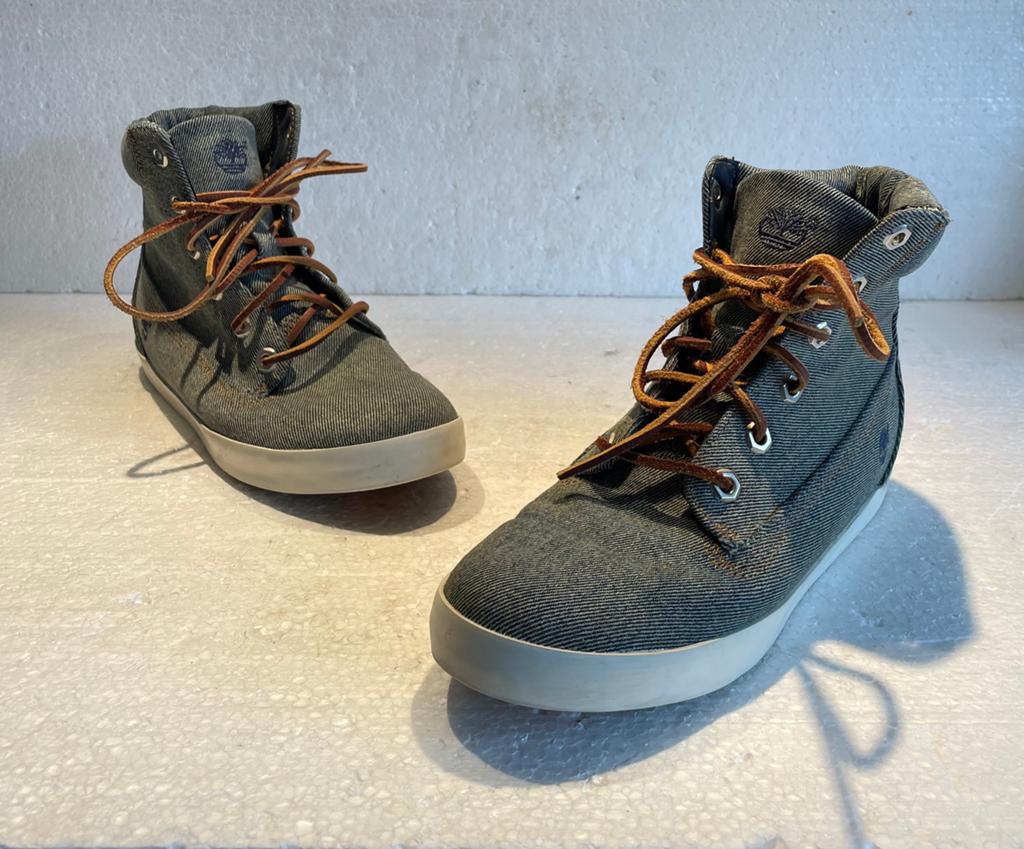 Timberland schoenen / sneakers denim 39 blauw grijs, Ophalen of Verzenden, Zo goed als nieuw