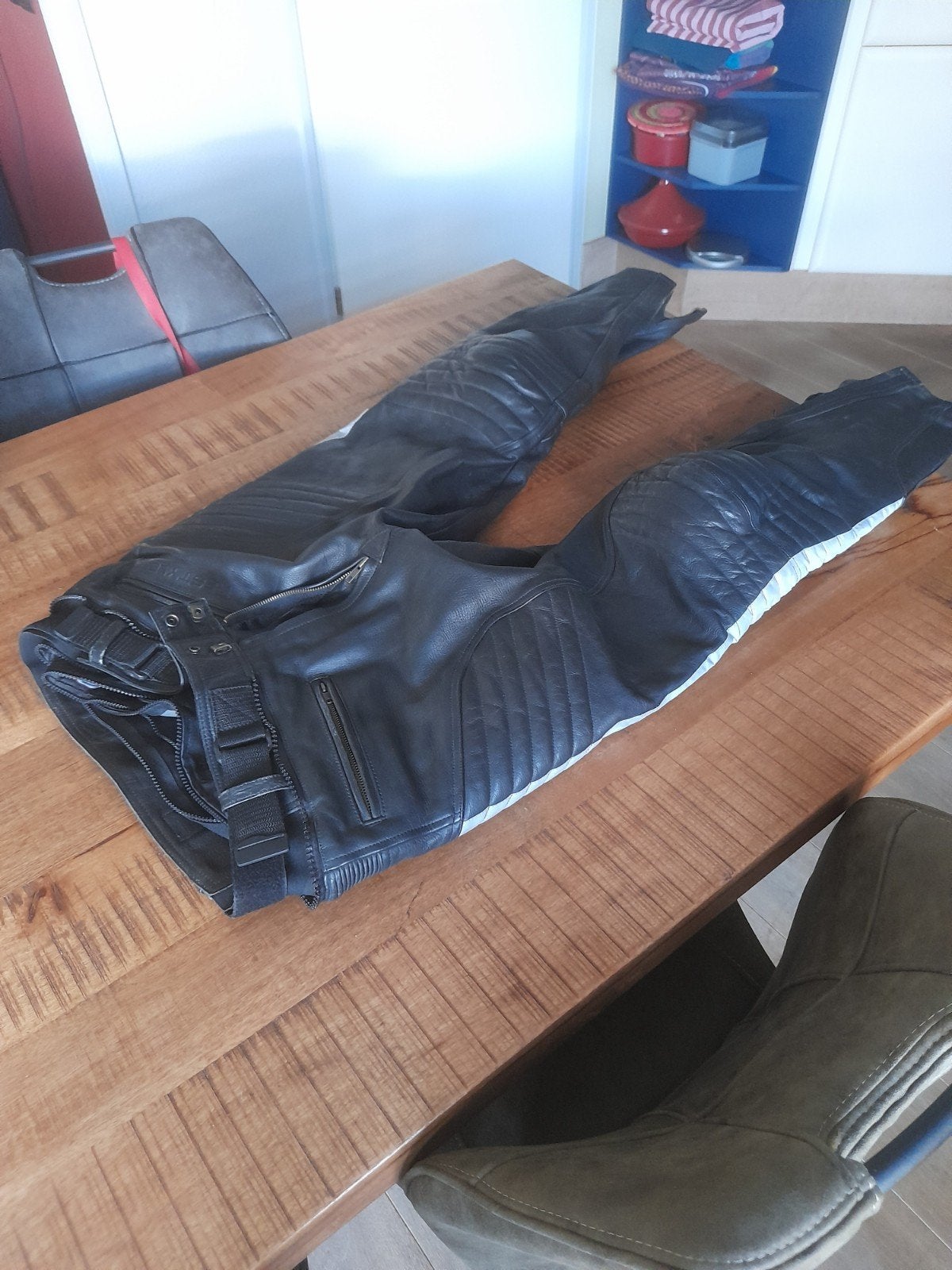 Motorbroek leer - Restyle, Broek | leer, Heren, Ophalen of Verzenden, Restyle