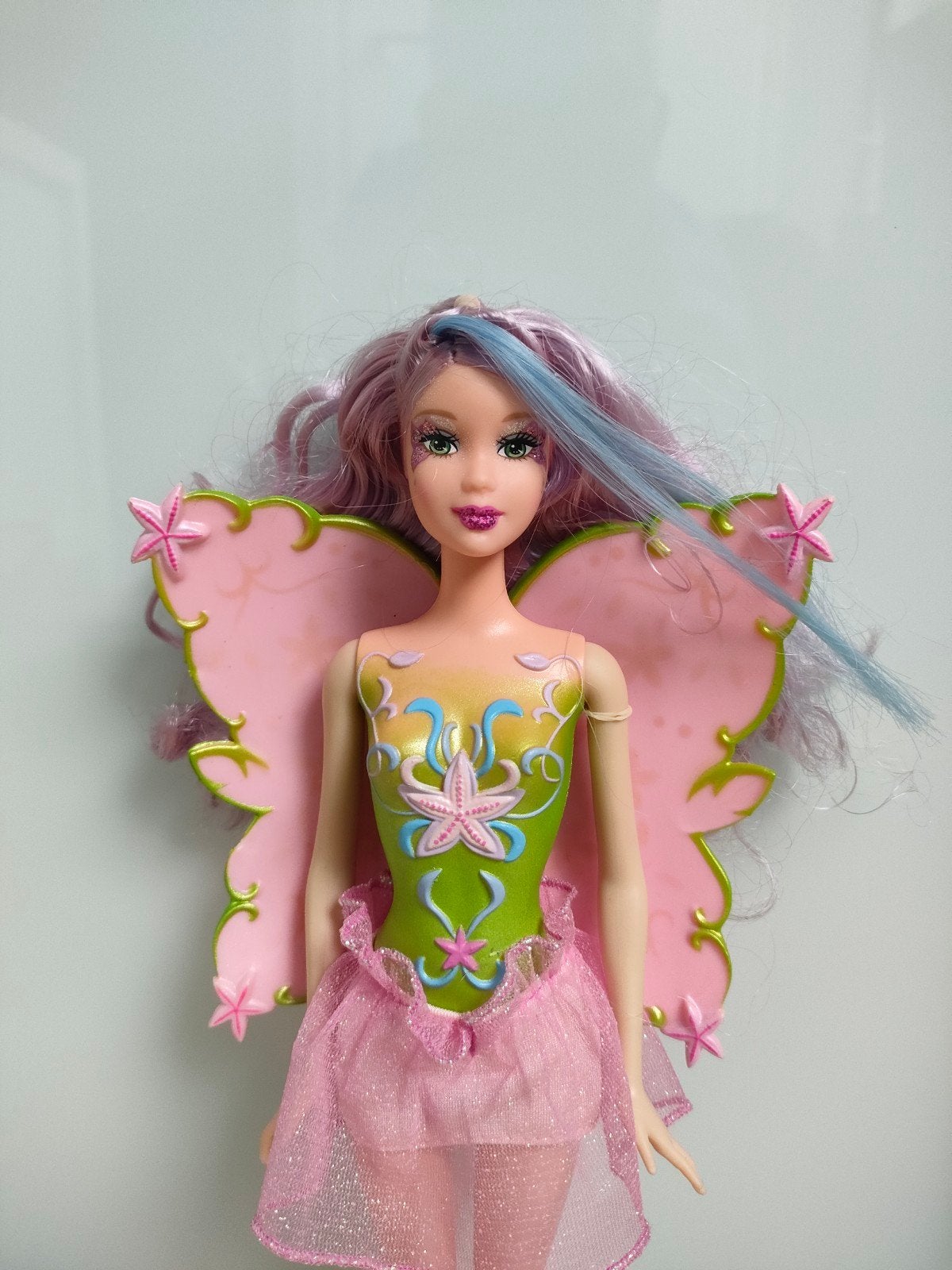 Barbie Fairytopia Mermaidia pop met vleugels, Ophalen of Verzenden, Zo goed als nieuw, Barbie