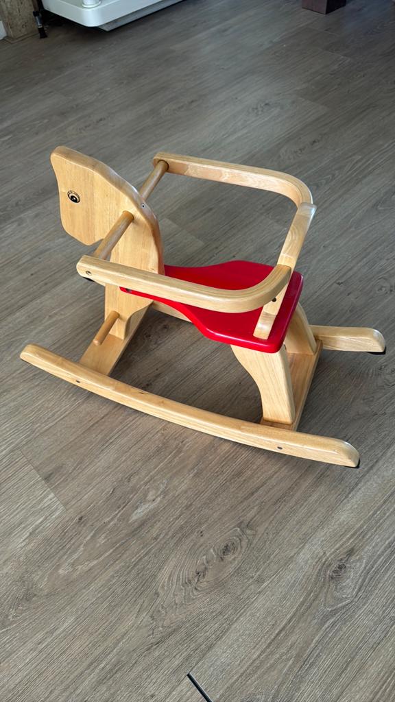 Prachtig houten hobbelpaard, Ophalen of Verzenden, Zo goed als nieuw