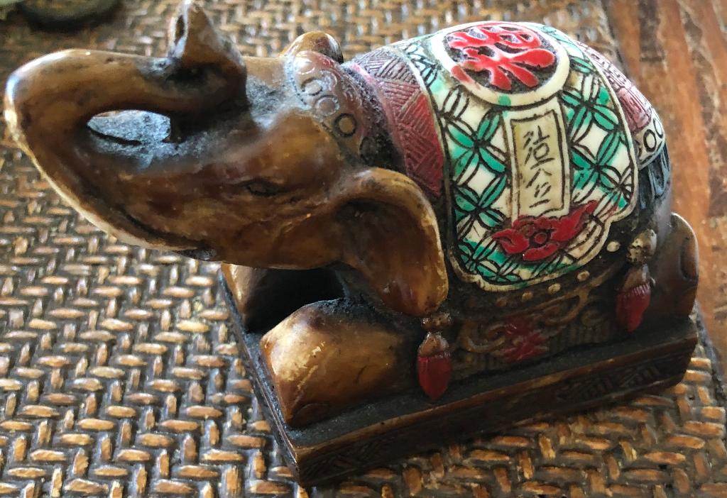 Mooi vintage houten Chinese olifant stempel, Antiek en Kunst, Verzenden