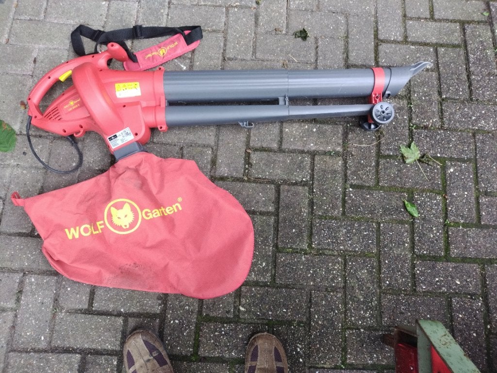 Wolf Garten elektrische bladblazer, Handgedragen, Ophalen of Verzenden, Met opvangzak, Elektrisch