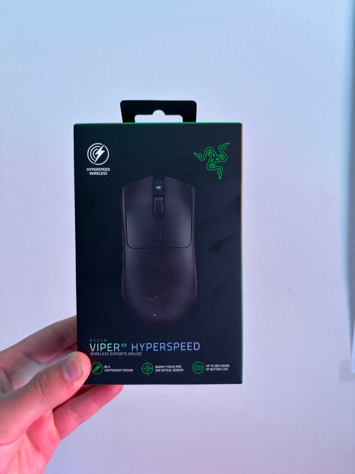 Razer Viper V3 HyperSpeed Draadloze Gaming Muis, Computers en Software, Muizen, Nieuw, Muis, Rechtshandig, Draadloos, Gaming muis