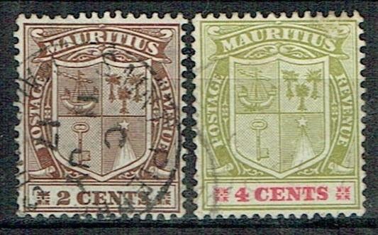 Mauritius 1910 Wapen, Verzenden, Gestempeld, Overige thema's