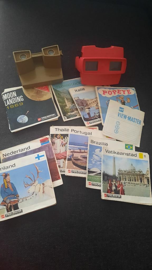 Vieuwmasters plus plaatjes o.a. maanlanding 1969, Ophalen