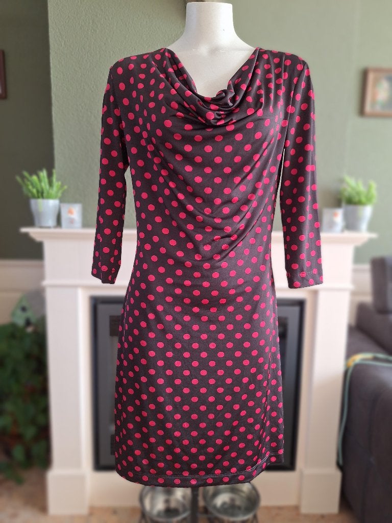 Kyra en Ko paars roze polkadot jurk M 38, Maat 38/40 (M), Verzenden, Paars, Zo goed als nieuw