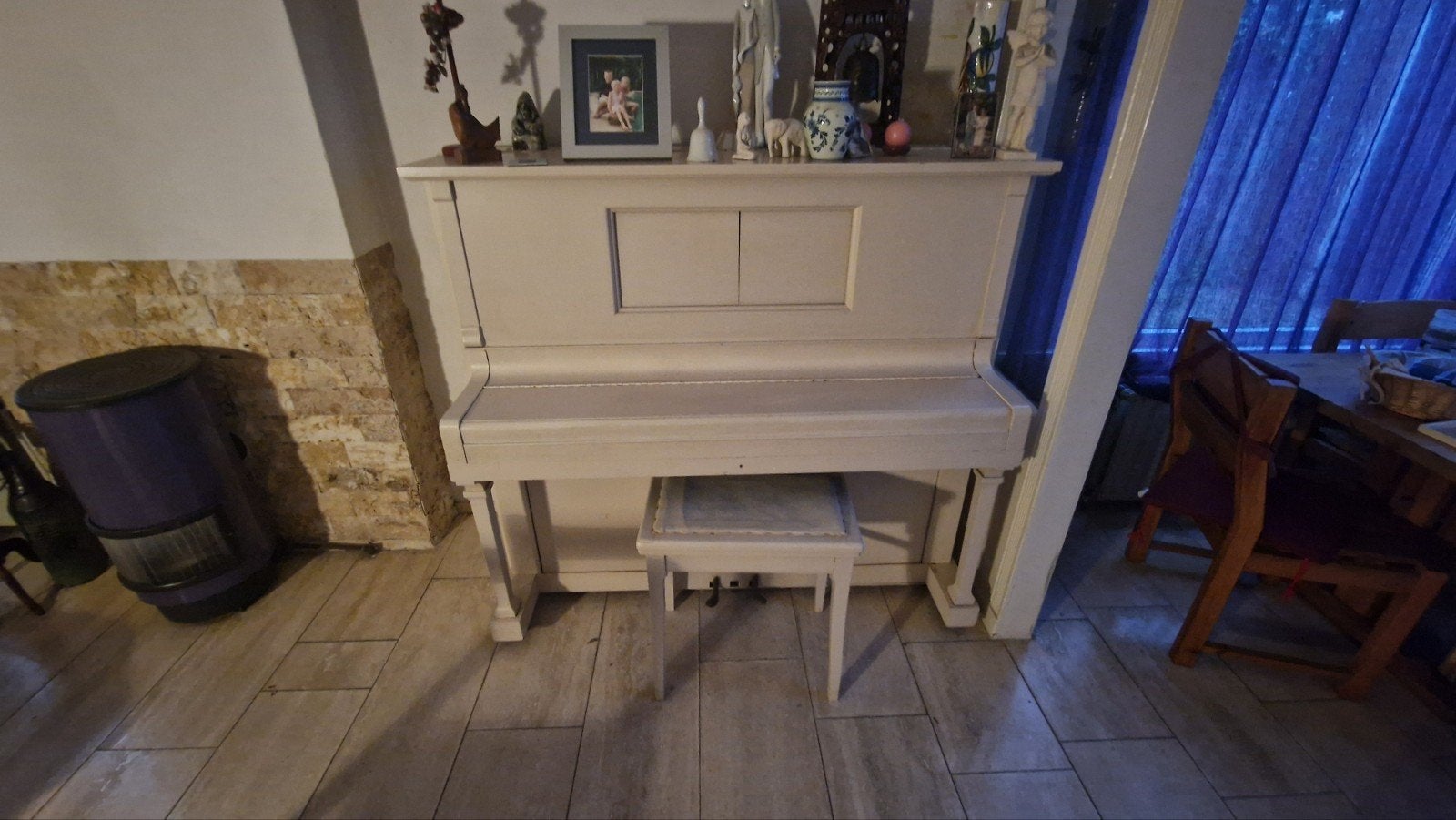 Amerikaanse Piano met Pianola Geschiedenis, Muziek en Instrumenten, Ophalen, Gebruikt, Overige kleuren, Piano