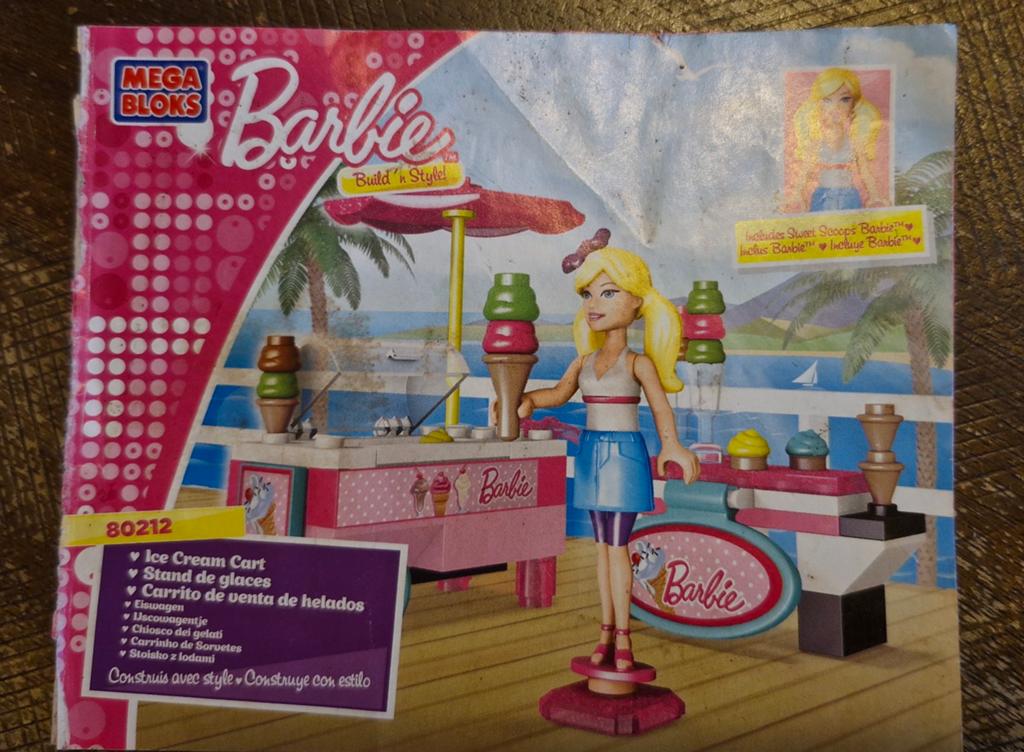 Mega Bloks Barbie IJscokar met Barbiepop 80212, Kinderen en Baby's, Speelgoed | Bouwstenen, Ophalen of Verzenden, Gebruikt, Megabloks