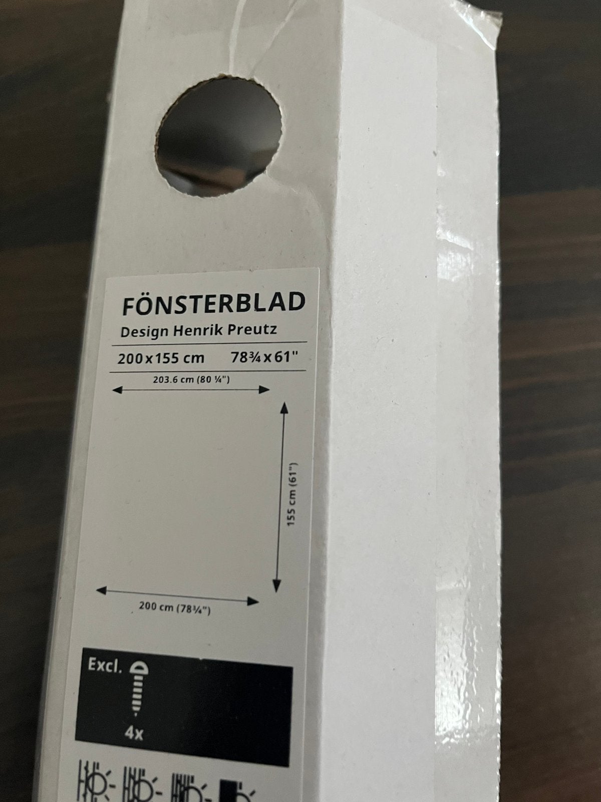 Rolgordijn Fonsterblad nieuw, Ophalen, 200 cm, Wit, Nieuw