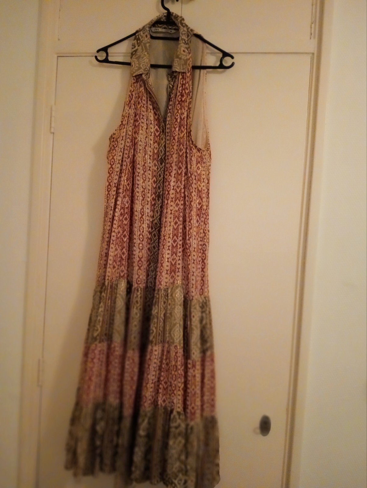 Zara vintage stijl jurk maat L met gouden glinstering, Zara, Ophalen of Verzenden