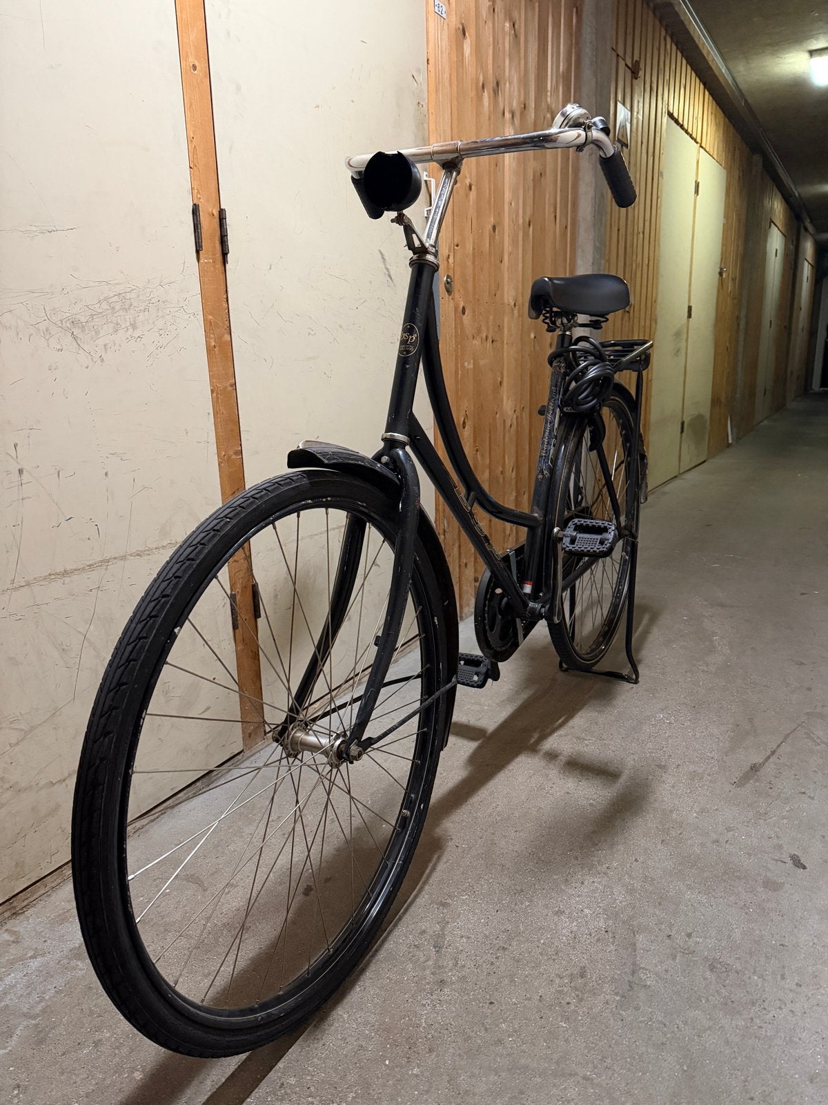Zwarte gebruikte Damesfiets, Fietsen en Brommers, Terugtraprem, Ophalen, Overige merken, 53 tot 56 cm